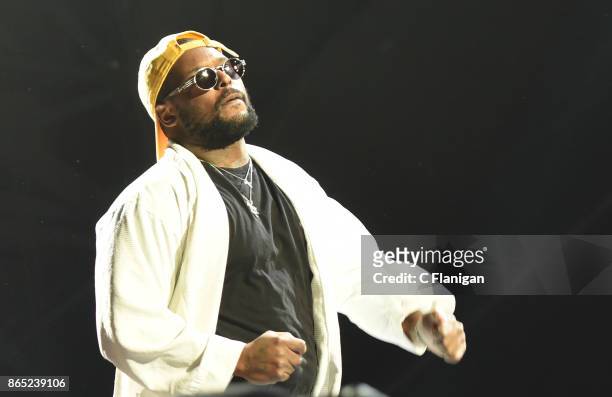 Rapper Schoolboy Q performs during the Rolling Loud Festival at Shoreline Amphitheatre on October 22, 2017 in Mountain View, California.