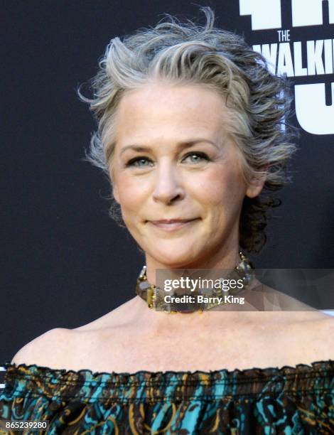 Actress Melissa McBride attends AMC Celebrates The 100th Episode of 'The Walking Dead' at The Greek Theatre on October 22, 2017 in Los Angeles,...