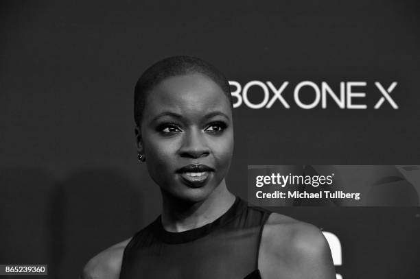 Actress Danai Gurira attends AMC's celebration of the 100th episdoe of "The Walking Dead" at The Greek Theatre on October 22, 2017 in Los Angeles,...