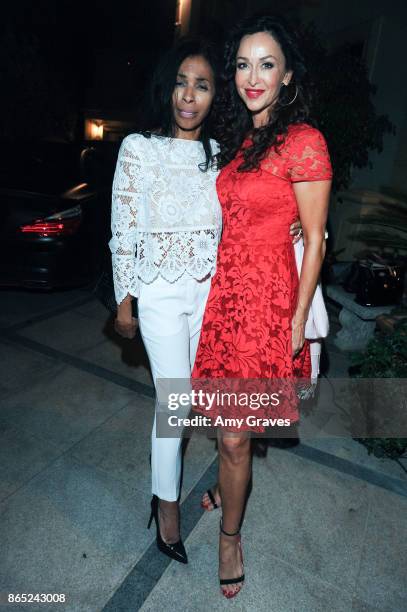 Khandi Alexander and Sofia Milos attend the Let The Animals Live Soiree - Arrivals at a Private Residence on October 22, 2017 in Beverly Hills,...