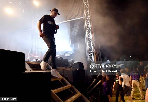 Walshy Fire of Major Lazer performs at Piestewa Stage during day 3 of the 2017 Lost Lake Festival on October 22, 2017 in Phoenix, Arizona.