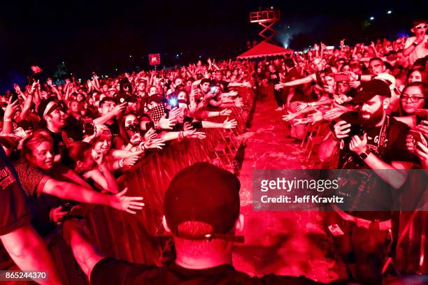 Walshy Fire of Major Lazer performs at Piestewa Stage during day 3 of the 2017 Lost Lake Festival on October 22, 2017 in Phoenix, Arizona.