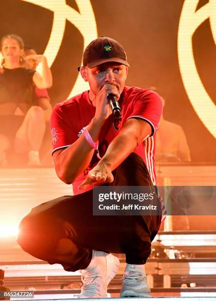 Walshy Fire of Major Lazer performs at Piestewa Stage during day 3 of the 2017 Lost Lake Festival on October 22, 2017 in Phoenix, Arizona.