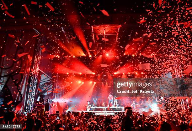 Major Lazer performs at Piestewa Stage during day 3 of the 2017 Lost Lake Festival on October 22, 2017 in Phoenix, Arizona.