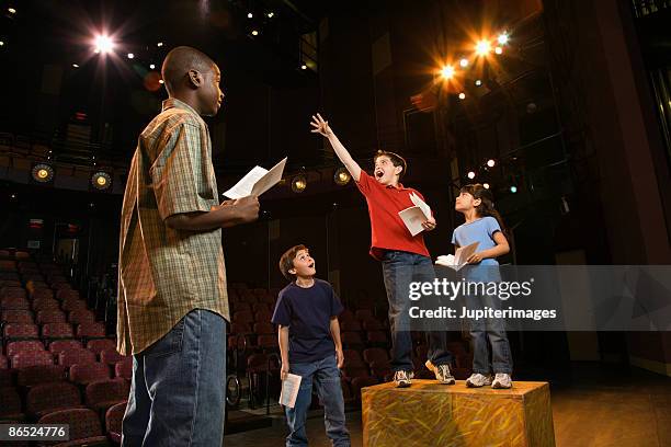 students practicing a play - rehearsal bildbanksfoton och bilder