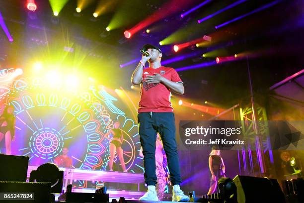 Walshy Fire of Major Lazer performs at Piestewa Stage during day 3 of the 2017 Lost Lake Festival on October 22, 2017 in Phoenix, Arizona.