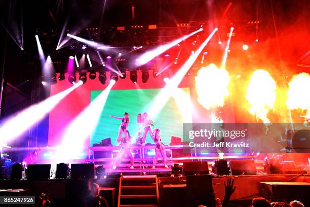 Major Lazer performs at Piestewa Stage during day 3 of the 2017 Lost Lake Festival on October 22, 2017 in Phoenix, Arizona.