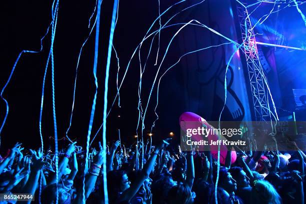 Major Lazer performs at Piestewa Stage during day 3 of the 2017 Lost Lake Festival on October 22, 2017 in Phoenix, Arizona.