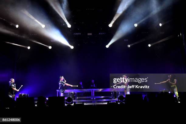 Major Lazer performs at Piestewa Stage during day 3 of the 2017 Lost Lake Festival on October 22, 2017 in Phoenix, Arizona.