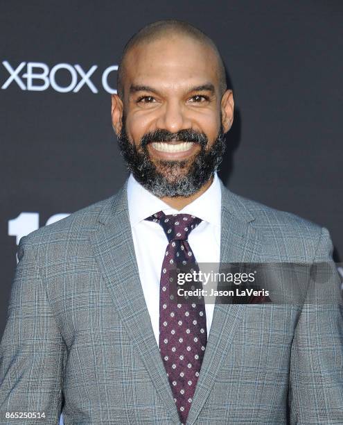 Actor Khary Payton attends the 100th episode celebration off "The Walking Dead" at The Greek Theatre on October 22, 2017 in Los Angeles, California.