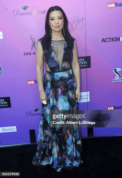 Actress Ming-Na Wen arrives for the 10th Annual Action Icon Awards held at Sheraton Universal on October 22, 2017 in Universal City, California.