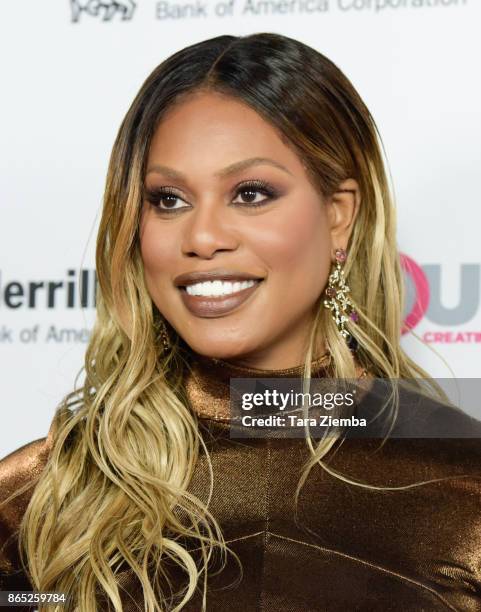 Actress Laverne Cox attends the 13th Annual Outfest Legacy Awards at Vibiana on October 22, 2017 in Los Angeles, California.