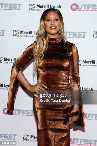 Actress Laverne Cox attends the 13th Annual Outfest Legacy Awards at Vibiana on October 22, 2017 in Los Angeles, California.
