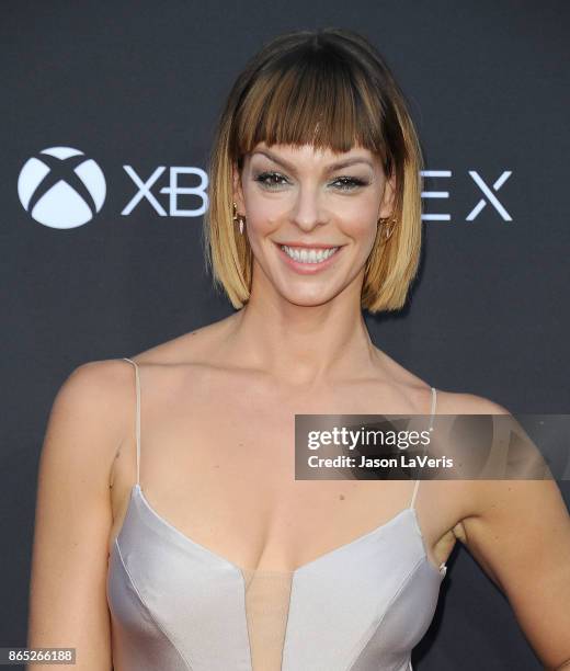 Actress Pollyanna McIntosh attends the 100th episode celebration off "The Walking Dead" at The Greek Theatre on October 22, 2017 in Los Angeles,...