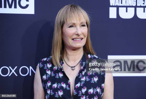 Producer Gale Anne Hurd attends the 100th episode celebration off "The Walking Dead" at The Greek Theatre on October 22, 2017 in Los Angeles,...