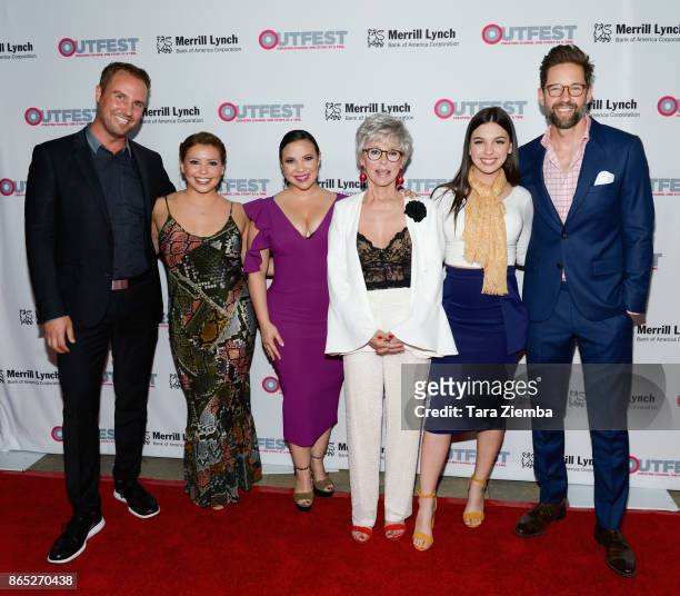 The cast of One Day At A Time, Brent Miller, Justina Machado, Gloria Calderon Kellett, Rita Moreno, Isabella Gomez and Todd Grinell attend the 13th...