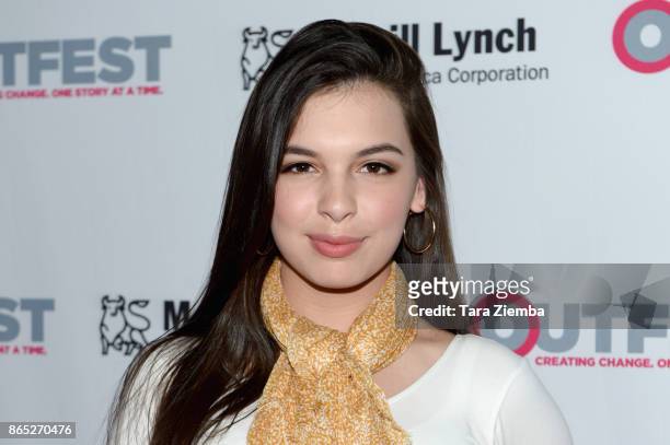 Actress Isabella Gomez arrives for the 13th Annual Outfest Legacy Awards at Vibiana on October 22, 2017 in Los Angeles, California.