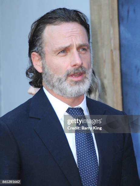 Actor Andrew Lincoln attends AMC Celebrates The 100th Episode Of 'The Walking Dead' at The Greek Theatre on October 22, 2017 in Los Angeles,...