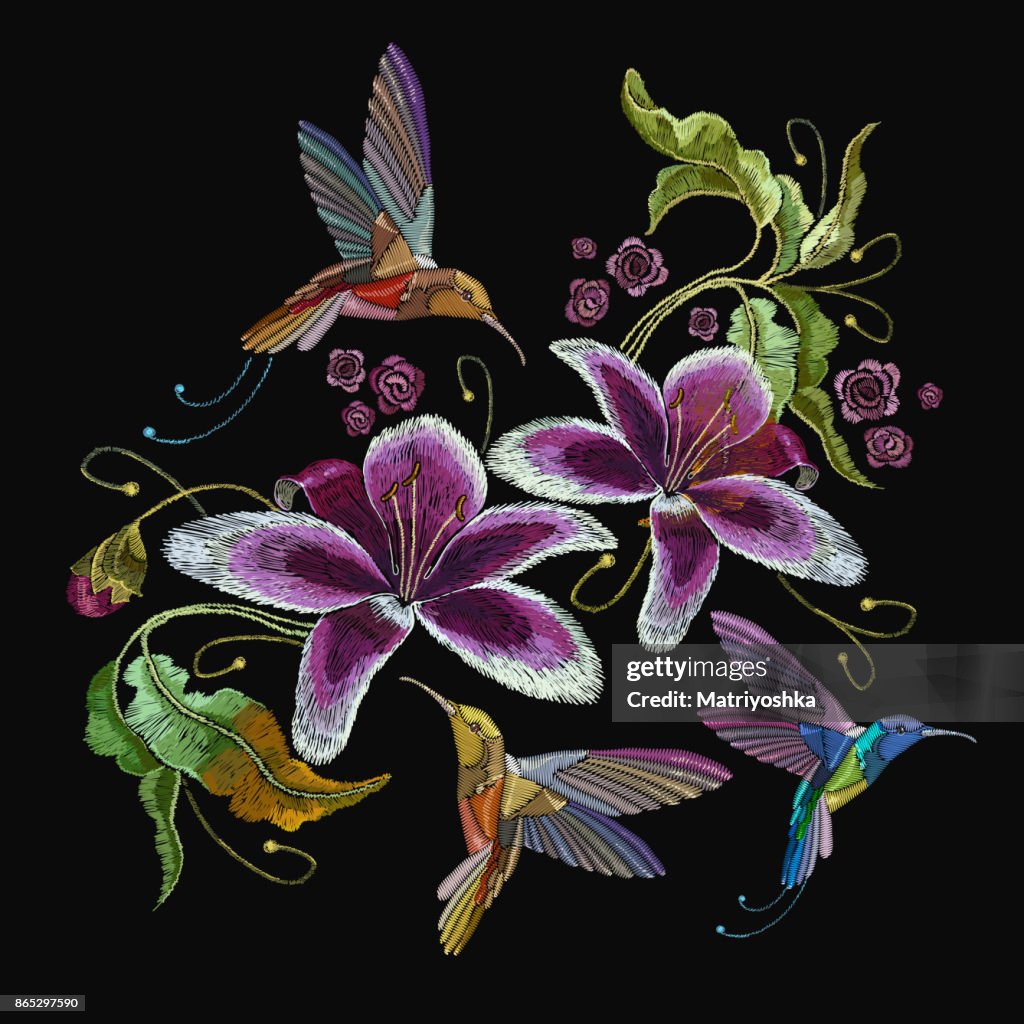 Colibrí Y Orquídeas Exóticas Flores Tropicales Flores De Orquídeas De Colibrí Hermoso Bordado Clásico Plantilla Para La Ropa Bordados Diseño De Camiseta Ilustración de stock - Getty Images Colibrí Y Orquídeas Exóticas Flores Tropicales Flores De Orquídeas De Colibrí Hermoso Bordado Clásico Plantilla Para La Ropa Bordados Diseño De Camiseta Ilustración de stock - Getty Images