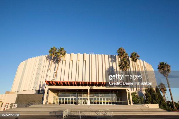 General view of the atmosphere prior to Enrique Iglesias and Pitbull performing at Valley View Casino Center on October 22, 2017 in San Diego,...