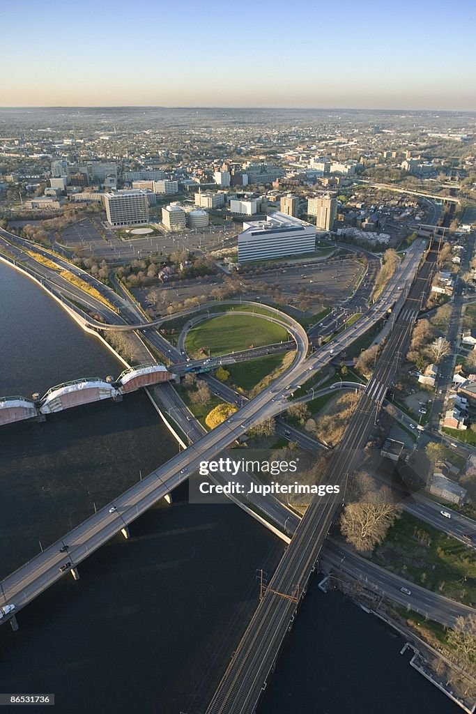 Aerial view of Trenton, New Jersey