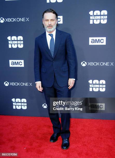 Actor Andrew Lincoln attends AMC Celebrates The 100th Episode Of 'The Walking Dead' at The Greek Theatre on October 22, 2017 in Los Angeles,...