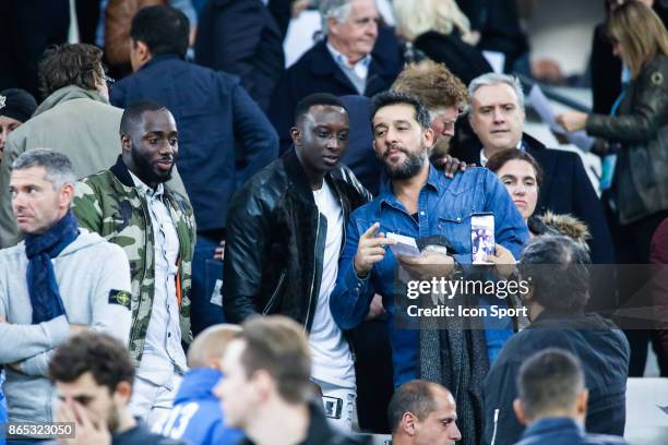 Ahmed Sylla and Titoff during the Ligue 1 match between Olympique Marseille and Paris Saint Germain at Stade Velodrome on October 22, 2017 in...