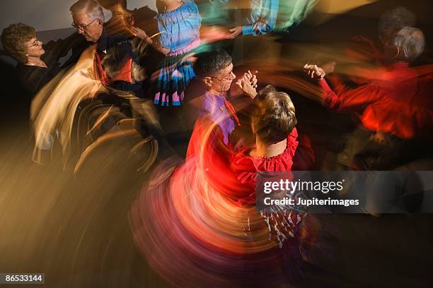 couples square dancing - square dancing stock pictures, royalty-free photos & images