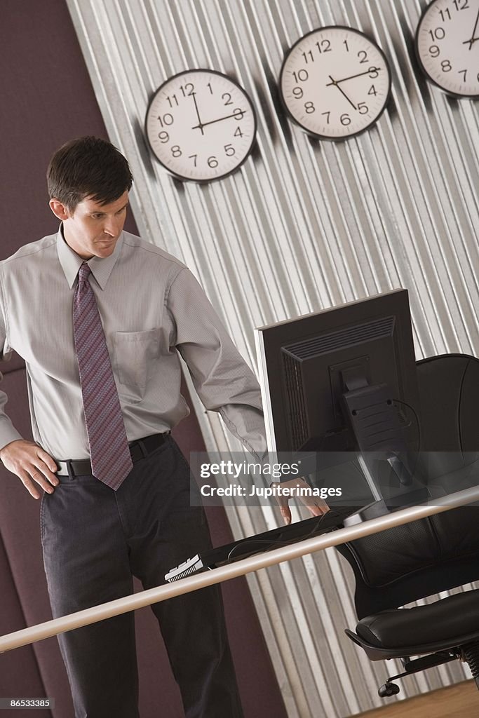 Businessman in office