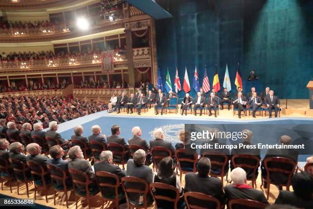 General view during the Princesa de Asturias Awards 2017 ceremony at the Campoamor Theater on October 20, 2017 in Oviedo, Spain.