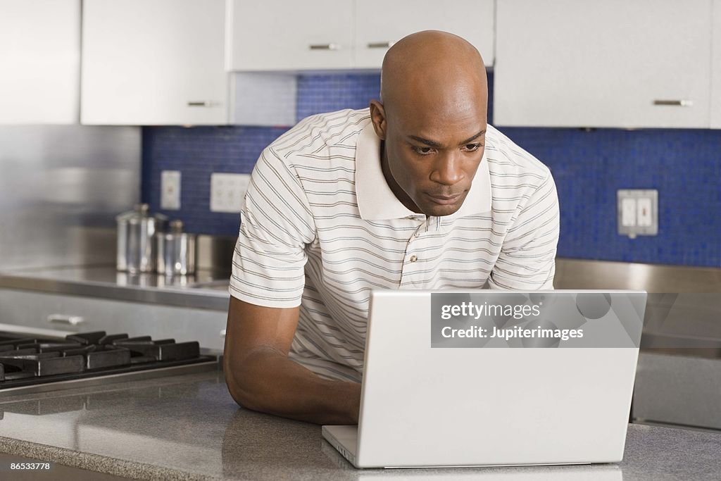 Man with a laptop computer