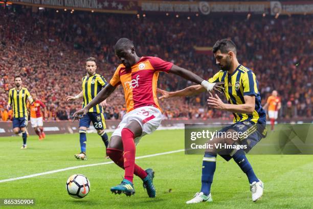 Papa Alioune N'Diaye of Galatasaray SK, Luis Carlos Novo Neto of Fenerbahce SK during the Turkish Spor Toto Super Lig football match between...