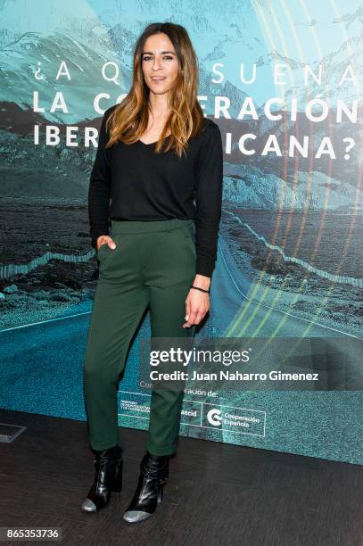 Bebe attends 'Diferentemente Iguales' presentation at Secretaria General Iberoamericana on October 23, 2017 in Madrid, Spain.