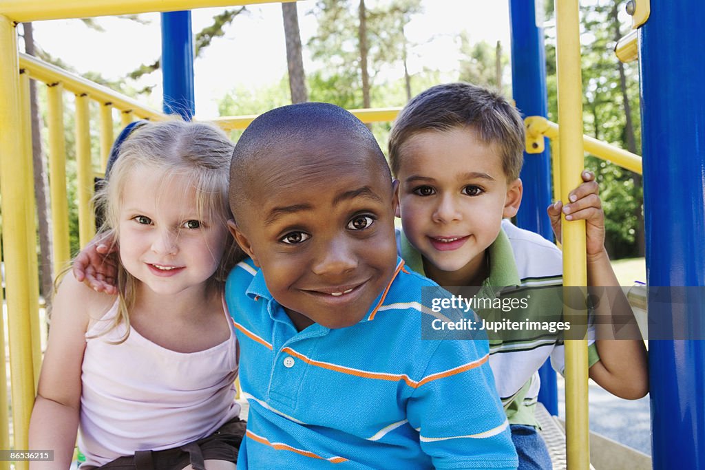 Three kids at playground