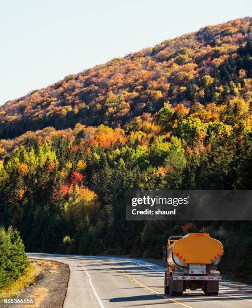 home heating autumn - gas truck stock pictures, royalty-free photos & images