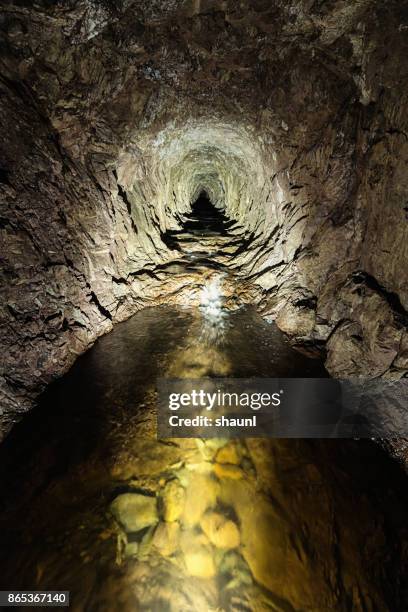 mountain tunnel - abandoned mine stock pictures, royalty-free photos & images
