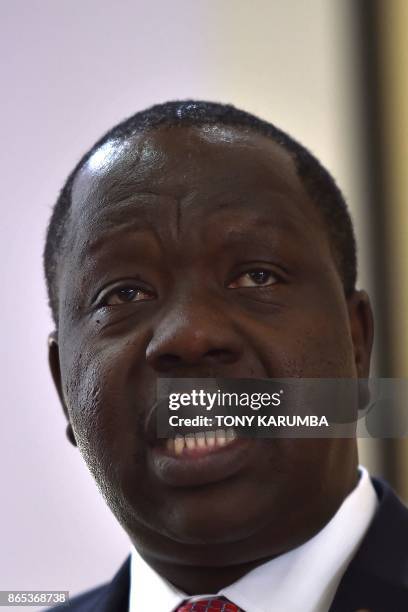 Acting Cabinet Secretary for the Ministry of Internal Security and Coordination of National Government, Fred Matiang'i addresses Regional and County...