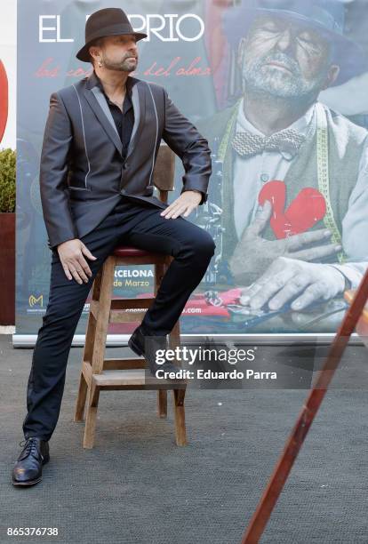 Jose Luis Figuereo Franco AKA El Barrio presents 'Las Costuras del Alma' CD at Palacio de los Duques hotel on October 23, 2017 in Madrid, Spain.