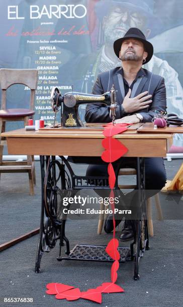 Jose Luis Figuereo Franco AKA El Barrio presents 'Las Costuras del Alma' CD at Palacio de los Duques hotel on October 23, 2017 in Madrid, Spain.