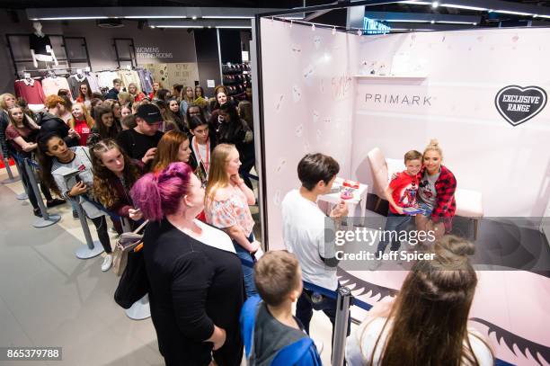 Saffron Barker meets fans as Primark launches exclusive Saffy B by Saffron Barker collection on October 23, 2017 in London, England.