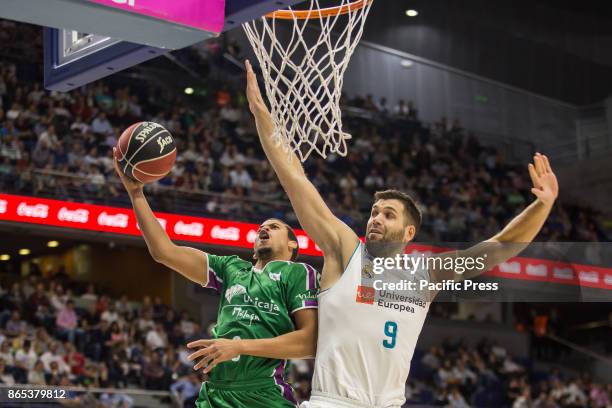 Ray McCallum during Real Madrid victory over Unicaja Málaga in Liga Endesa regular season game celebrated in Madrid at Wizink Center. October 22nd...