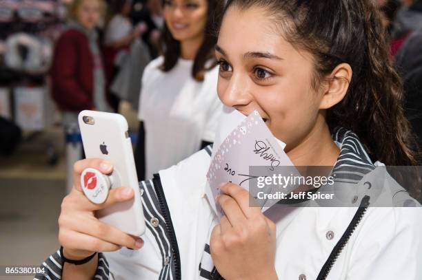 Fans wait in line as Primark launches exclusive Saffy B by Saffron Barker collection on October 23, 2017 in London, England.