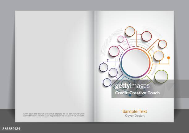 colored label cover design - instagram layout stock illustrations