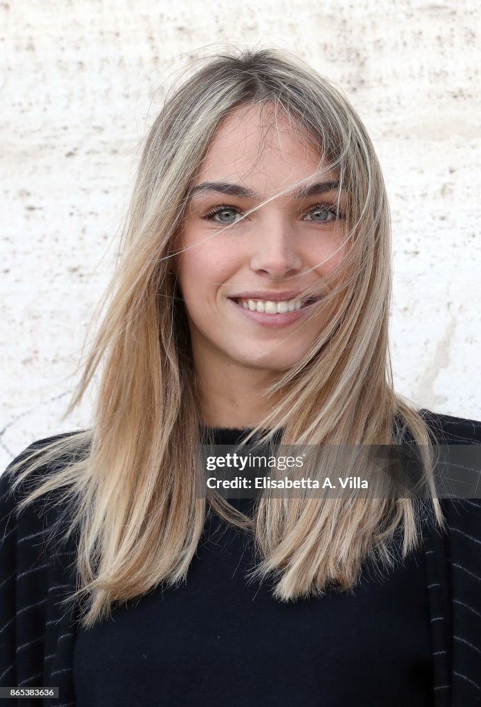 Beatrice Bartoni attends 'Non C'e' Campo' photocall on October 23