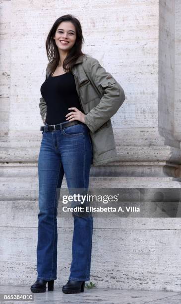 Neva Leoni attends 'Non C'e' Campo' photocall on October 23, 2017 in Rome, Italy.