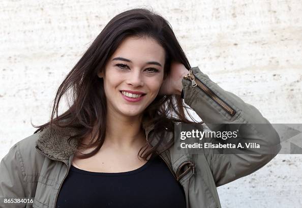 Neva Leoni attends 'Non C'e' Campo' photocall on October 23, 2017 in