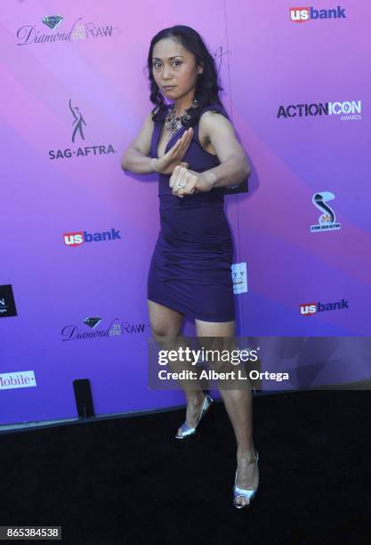 Stunt Woman Ming Qiu at the 10th Annual Action Icon Awards held at Sheraton Universal on October 22, 2017 in Universal City, California.