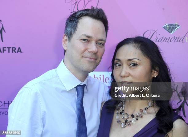 Stunt Woman Ming Qiu with husband at the 10th Annual Action Icon Awards held at Sheraton Universal on October 22, 2017 in Universal City, California.