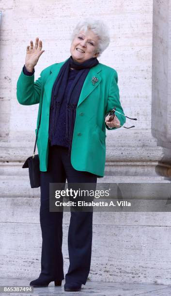 Marzia Ubaldi attends 'Non C'e' Campo' photocall on October 23, 2017 in Rome, Italy.