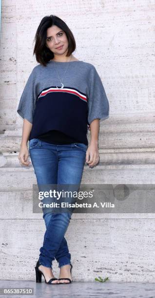 Claudia Potenza attends 'Non C'e' Campo' photocall on October 23, 2017 in Rome, Italy.